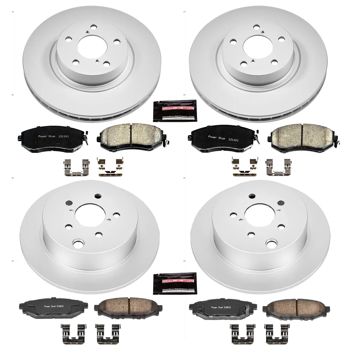 Z17 Geomet Coated Rotor Kit: Genuine Geomet Fully Coated Rotors; Ceramic Pads W/Hardware product image