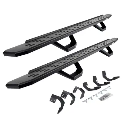 Go Rhino Go Rhino 6962068720PC - RB30 Running Boards with Mounting Brackets & 2 Pairs of Drops Steps Kit - Textured Black