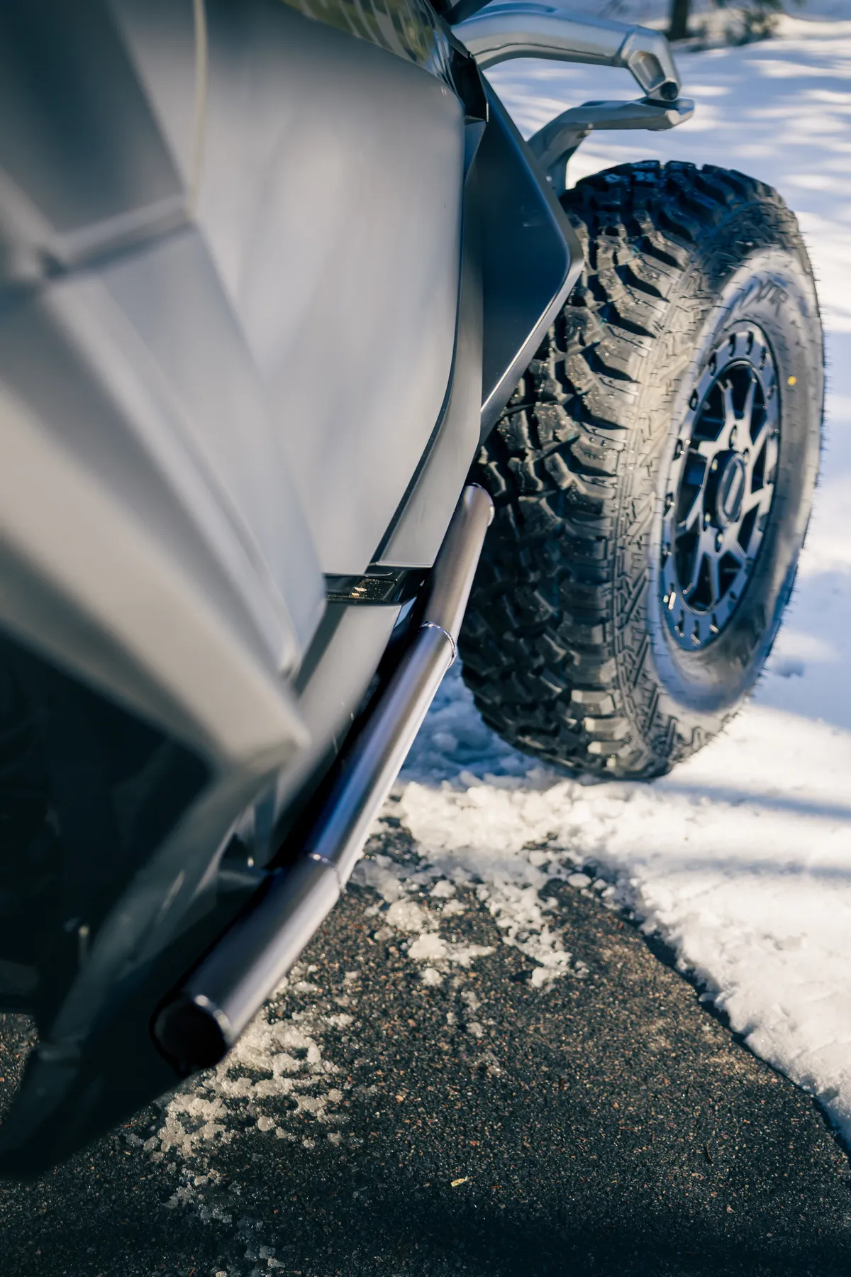 MBRP 2024-2025 Can-Am Maverick R Black-Coated Steel Rock Slider Kit AC-9219-04 product image