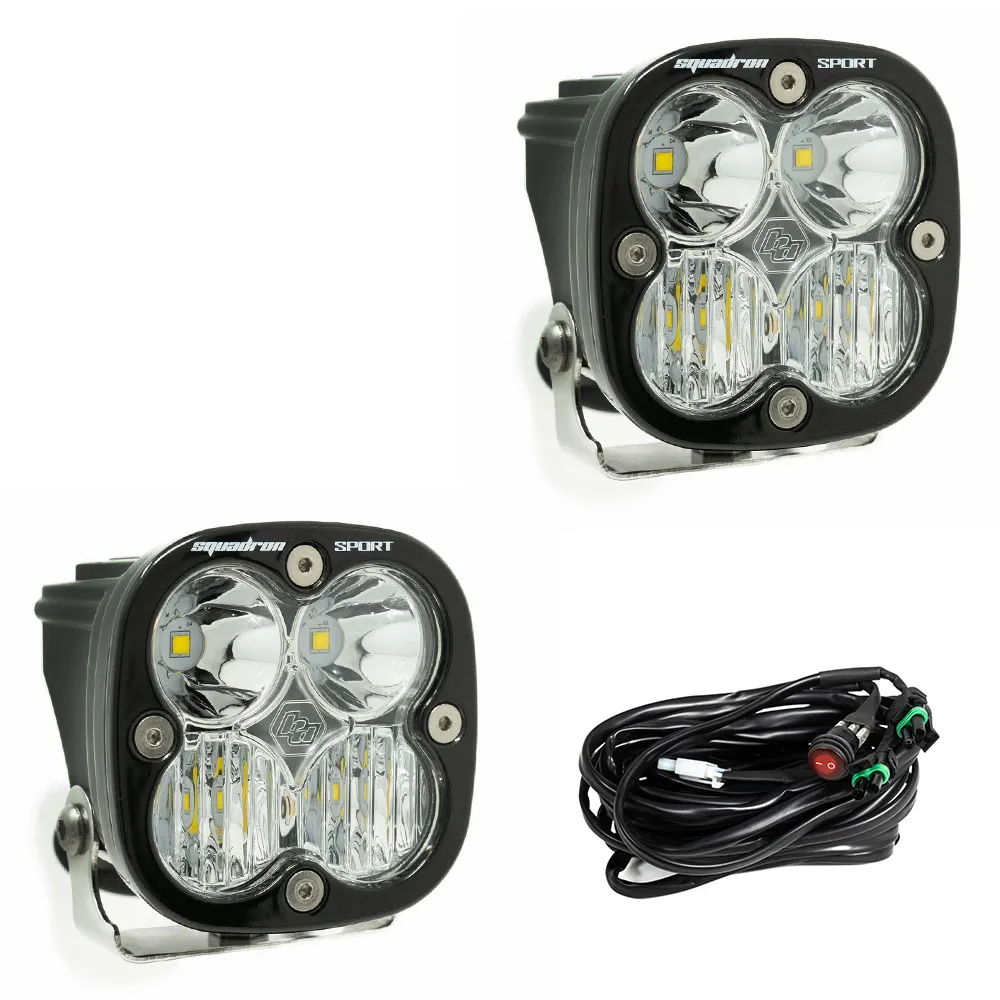 Baja Designs Squadron Sport Black LED Auxiliary Light Pod Pair - Universal product image