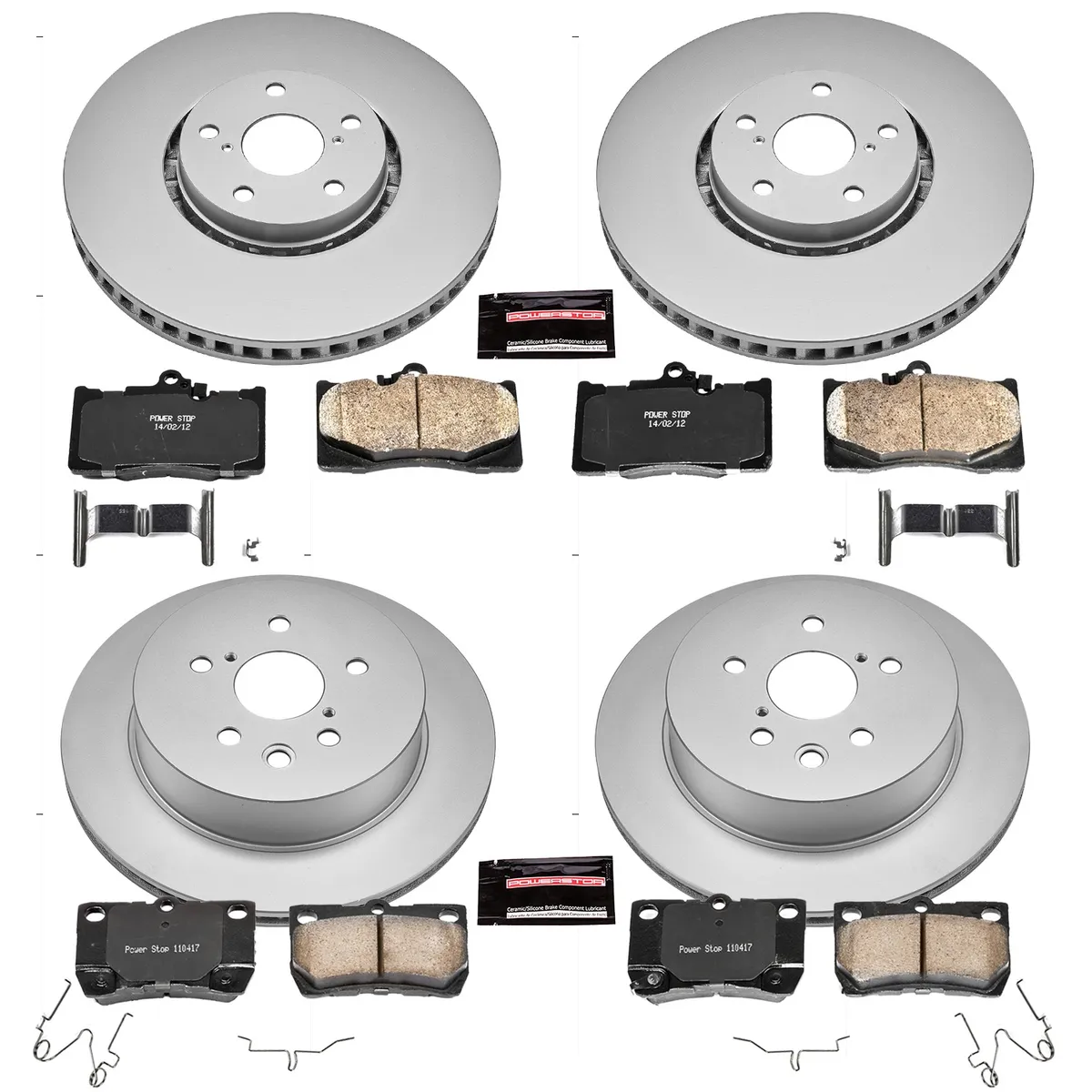 Z17 Geomet Coated Rotor Kit: Genuine Geomet Fully Coated Rotors; Ceramic Pads W/Hardware product image