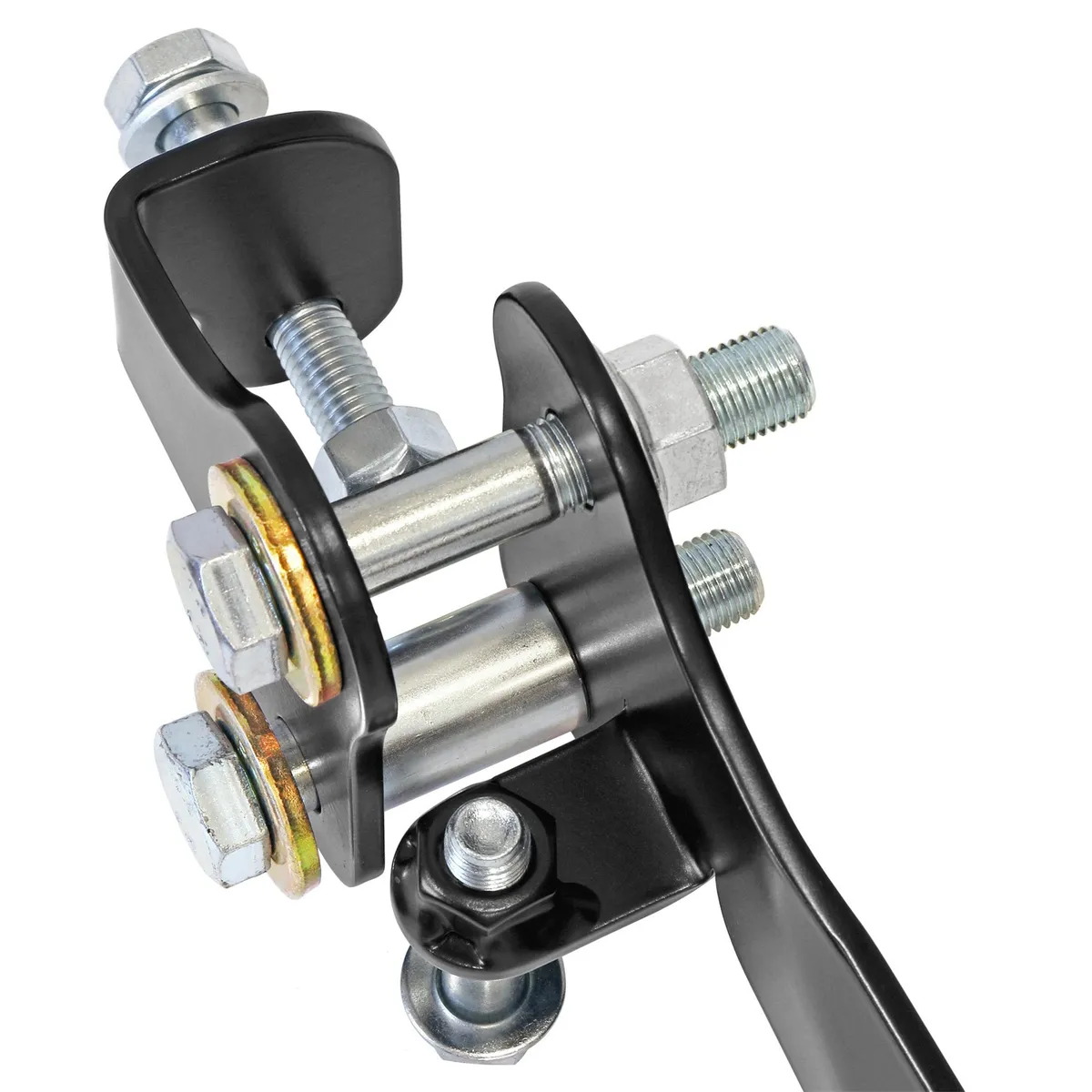 Rock Jock Currectlync High Steer Front Trac Bar Relocation and Steering Stabilizer Shock Mount Bracket Kit - JT/JL product image
