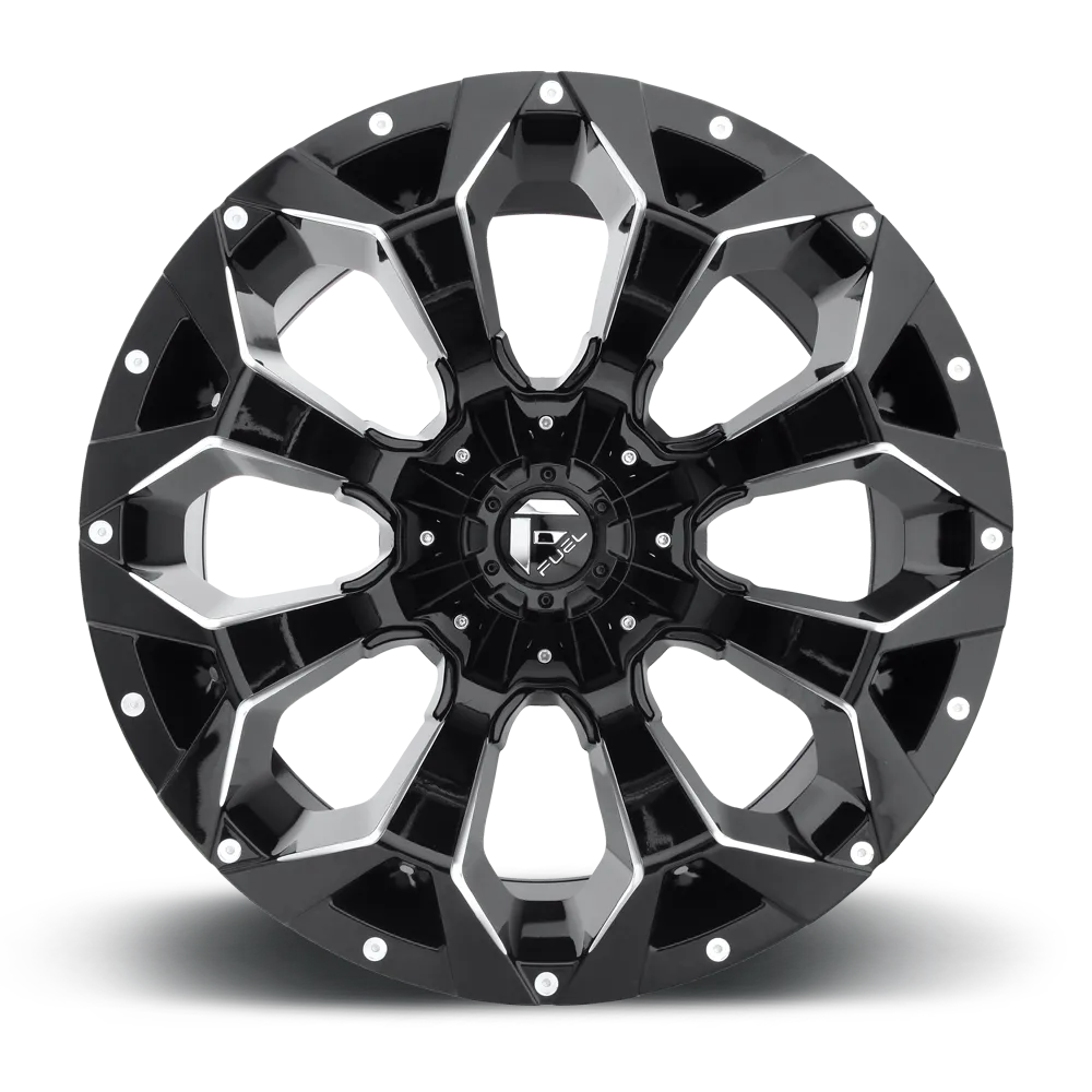 Aluminum Wheels 17X8.5 Assault D546 6 On 120 Matte Black Milled 67 Bore 14 Offset 8 Spoke Fuel Off Road Wheels product image