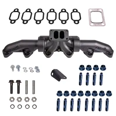 ATS Diesel Performance ATS Pulse Flow Exhaust Manifold Kit Fits 1994-2002 5.9L 12V 24V Cummins 3-Pc T4 With Optional Gaskets Premium Hardware