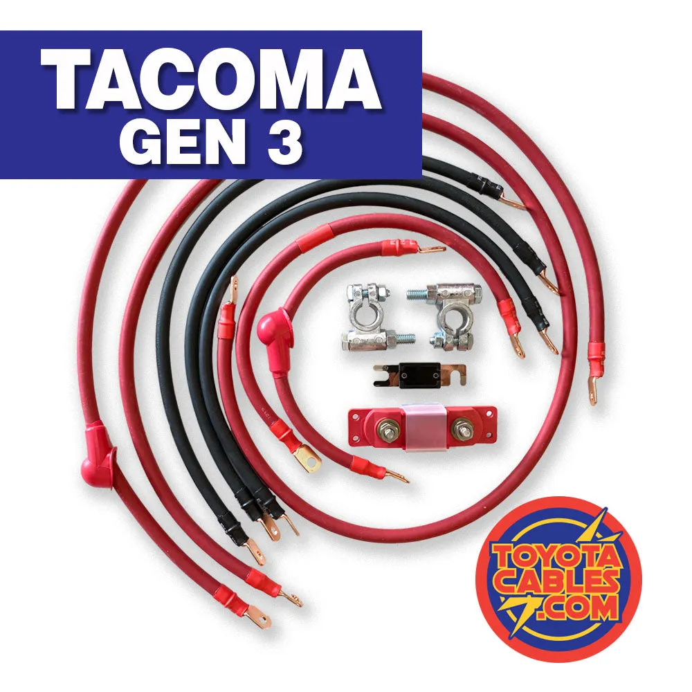 2016-2021 Toyota Tacoma Battery Cable Kit Gen 3 3.5 Liter 1/0 Gauge Battery Cable Big7Kits product image
