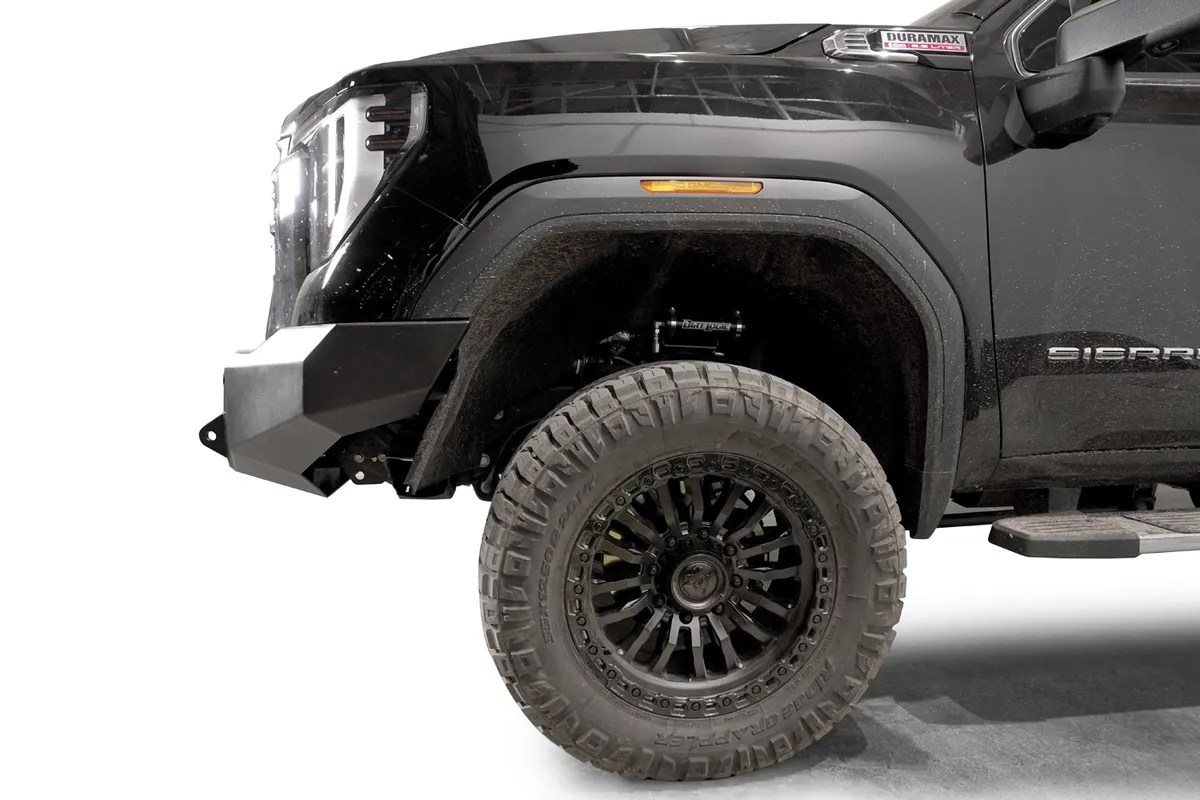 Premium Winch Front Bumper; w/ No Guard; 2 Stage Black Powder Coat; w/ Sensor; product image