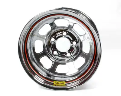 Bassett 15x8 Wheel 5x5 Chrome D-Hole Armor Edge