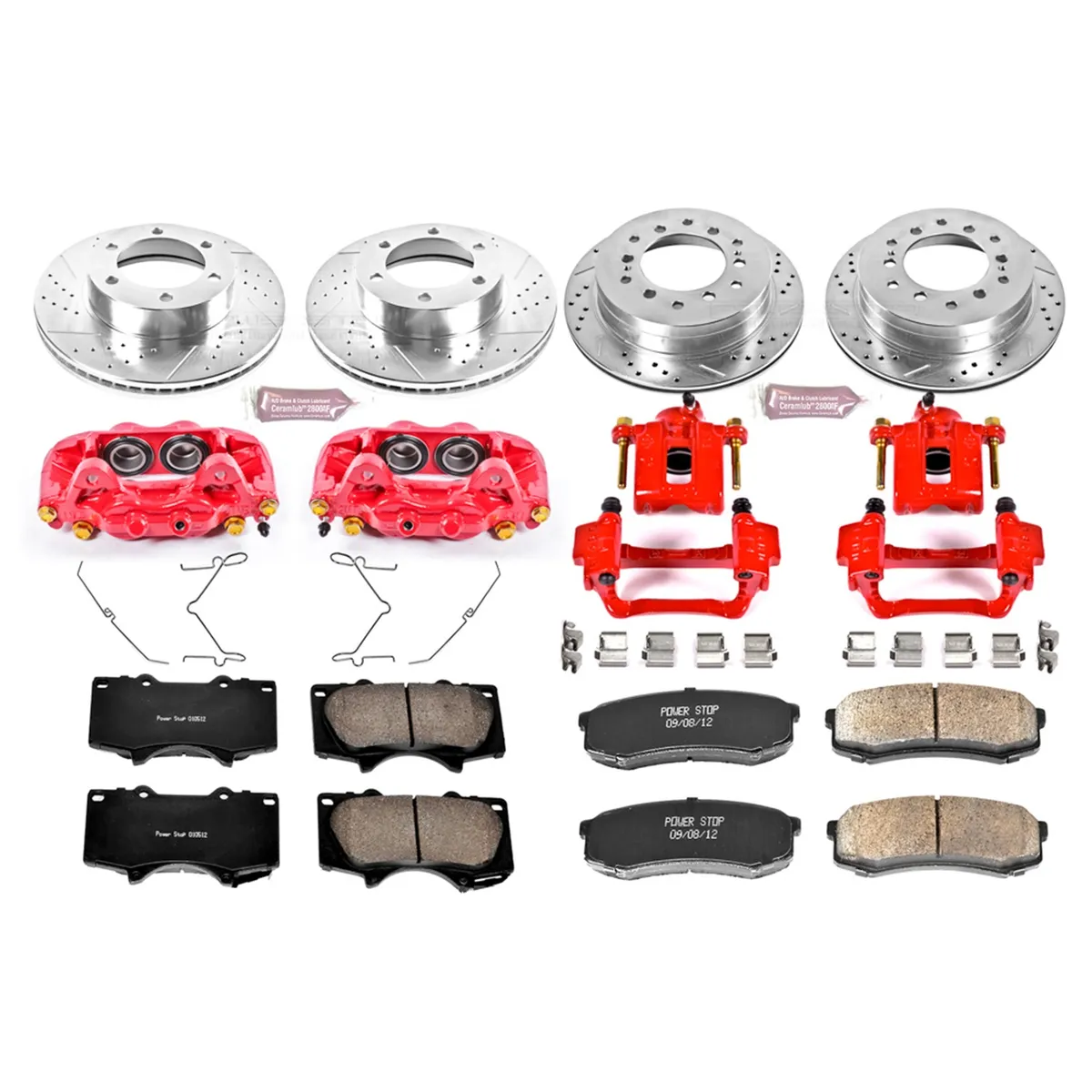 Z23 Evolution Sport Upgrade Kit: Drilled/Slotted Rotors; Carbon-Fiber Ceramic Pads; Powder Coated Calipers product image