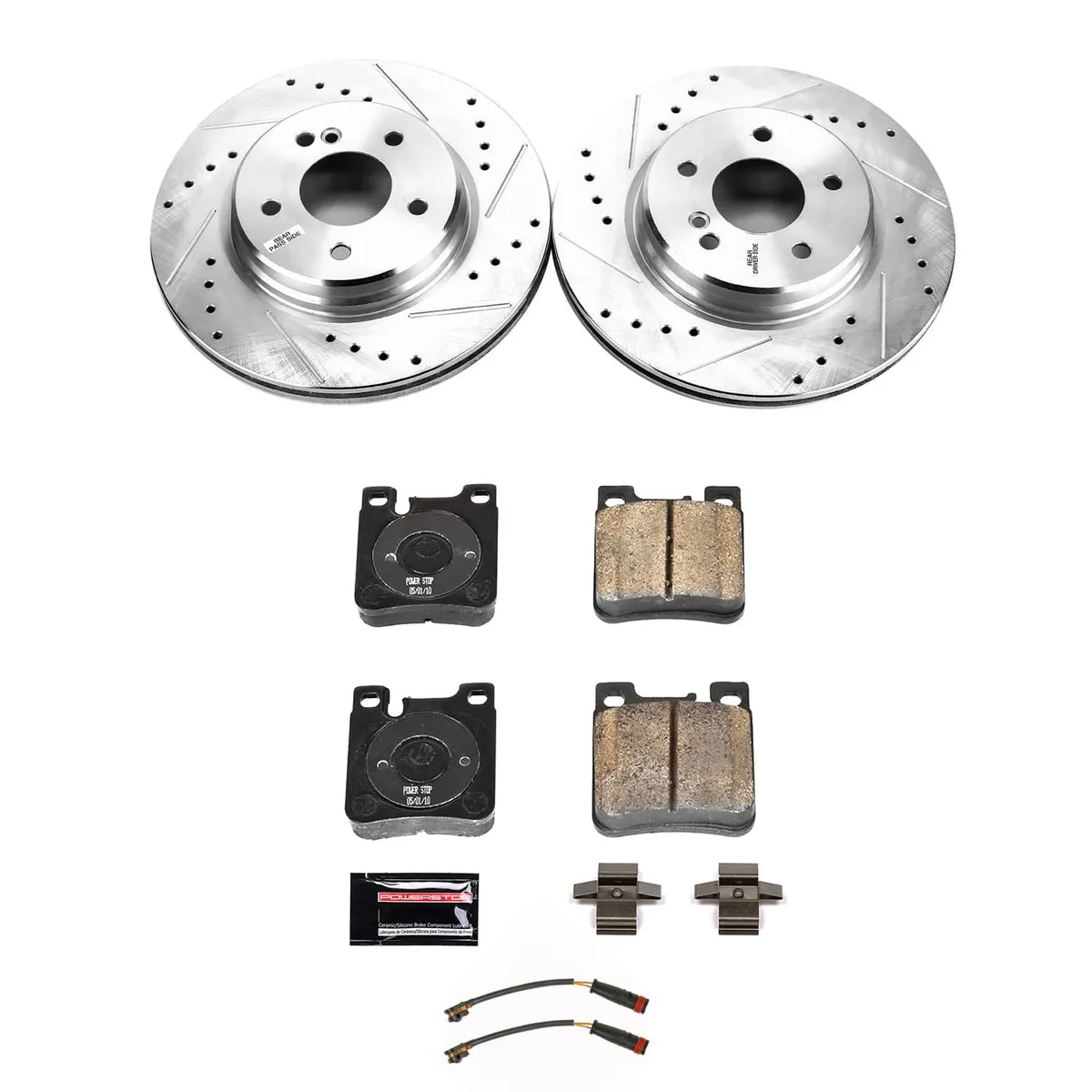 Z23 Evolution Sport Upgrade Kit: Drilled/Slotted Rotors; Carbon-Fiber Ceramic Pads W/Hardware; Pad Sensors product image