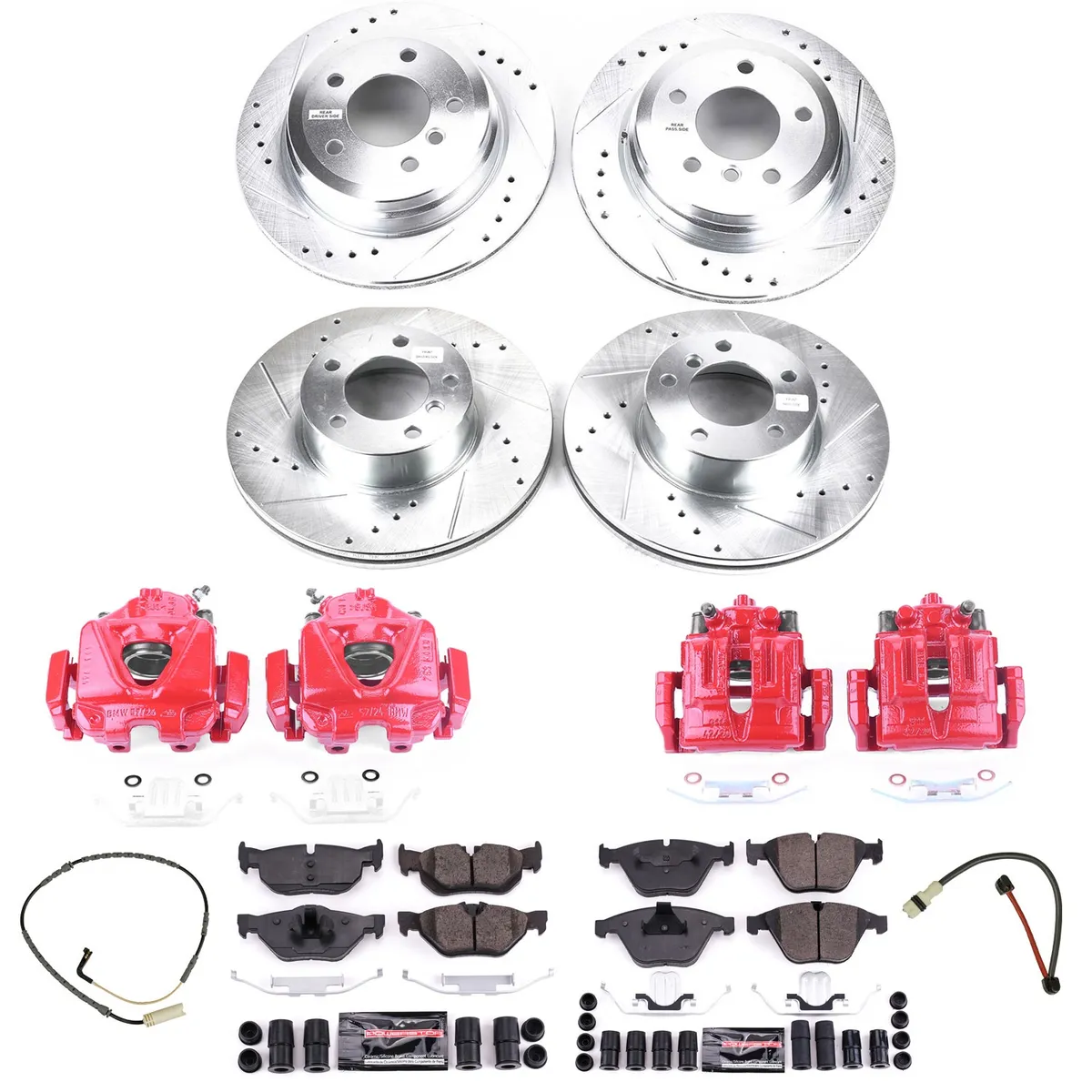 Z23 Evolution Sport Upgrade Kit: Drilled/Slotted Rotors; Carbon-Fiber Ceramic Pads; Pad Sensors; Powder Coated Calipers product image