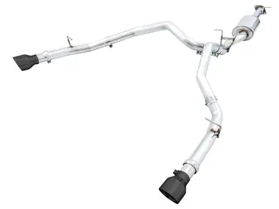 AWE Tuning AWE 0FG Dual Rear Exit Catback Exhaust for 5th Gen RAM 1500 5.7L with bumper cutouts - Diamond Black Tips
