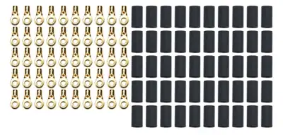 Quickcar Racing Ring Terminal #10 8-10 Ga w/Heat Shrink 50pk