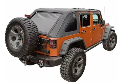 Rugged Ridge Rugged Ridge Bowless Soft Top, Black Diamond - JK 4dr