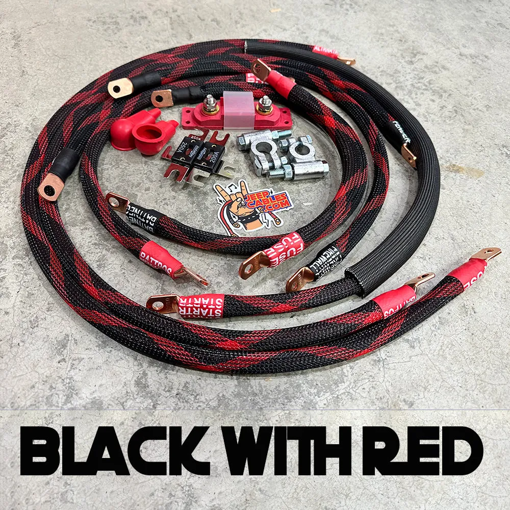 1999-2005 Jeep Grand Cherokee WJ Battery Cable Kit 4.0 Liter 4 Gauge Battery Cable Big7Kits product image
