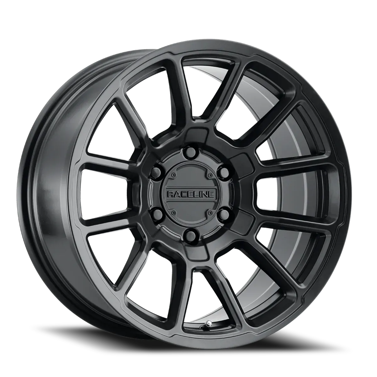 Aluminum Wheels 20x9 Gauge 950B Satin Black Multi Spoke 0 Offset 5 on 127 Bolt Pattern 78.1 Bore Raceline product image