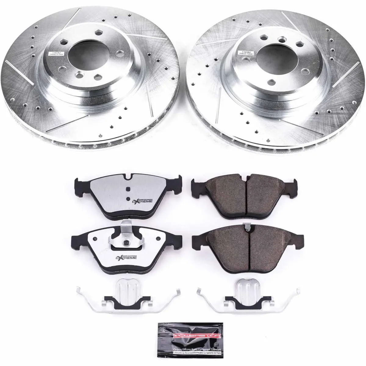 Z26 Street Warrior Upgrade Kit: Drilled/Slotted Rotors; Carbon-Fiber Ceramic Pads W/Hardware; Pad Sensors product image
