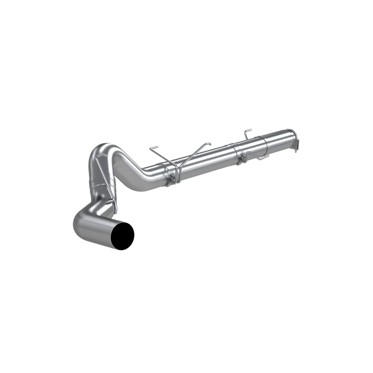 Armor Lite Cat Back Exhaust System; 5 in.; Incl. Extension Pipe/Muffler Delete Pipe/Over Axle Pipe/Tailpipe/Hardware; No Tip; Single Side Exit; Aluminized; product image