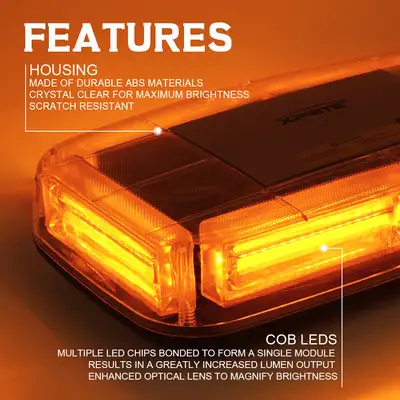 Xprite COB LED 30W Rooftop Strobe Light with Magnetic Base | Burst Series