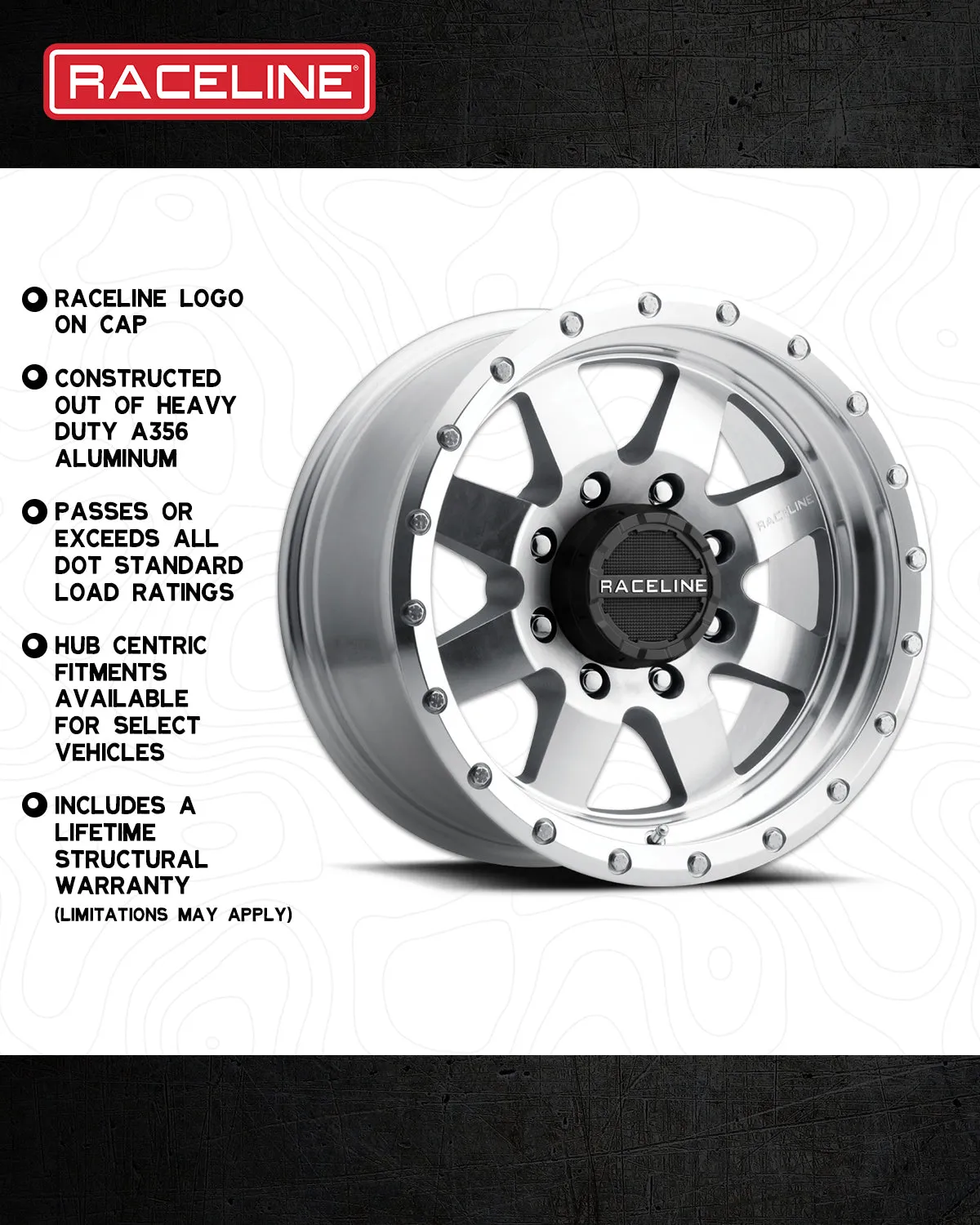Aluminum Wheels 17x9 Defender 935MC Machined Silver -12 Offset 5 on 127 Bolt Pattern 83.82 Bore Raceline product image