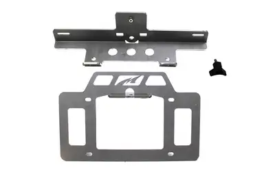 Motobilt Motobilt License Plate Relocator/Light Mount (w/o Camera Mount) - Bare - JL/JK