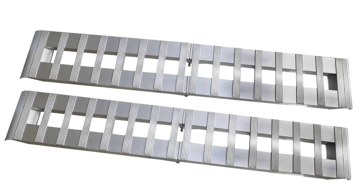 Heavy Duty 8 ft Foldable Aluminum Loading Ramp Set 3K Capacity Per Ramp product image