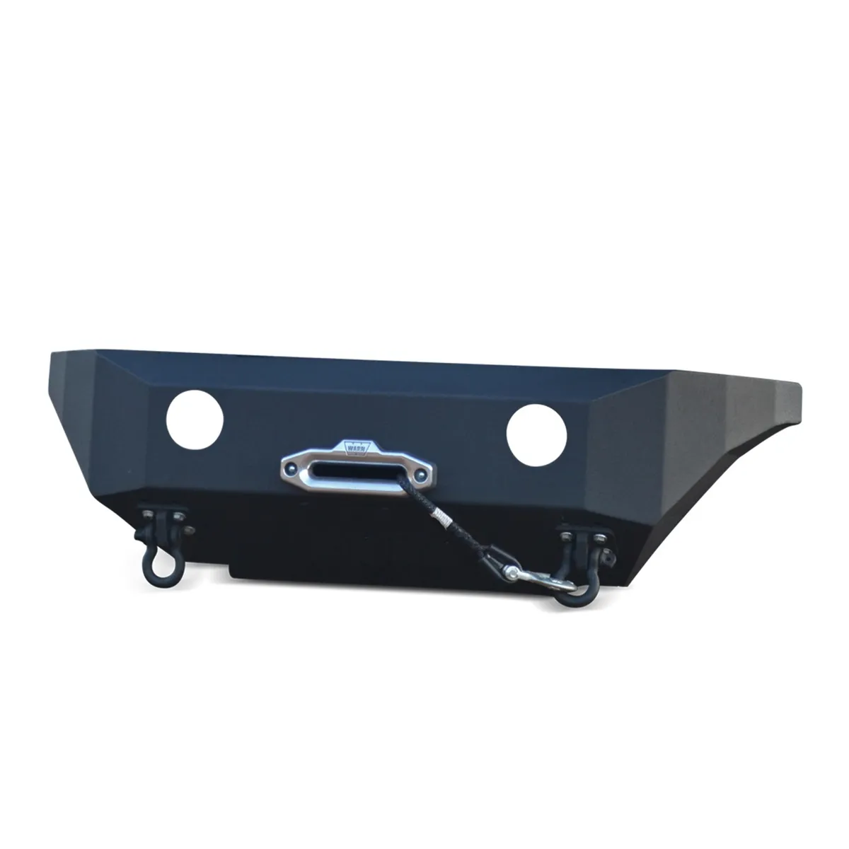 HiLine Front Winch Bumper; Enclosed; 3/16 in. Thick Steel Plate Construction; product image