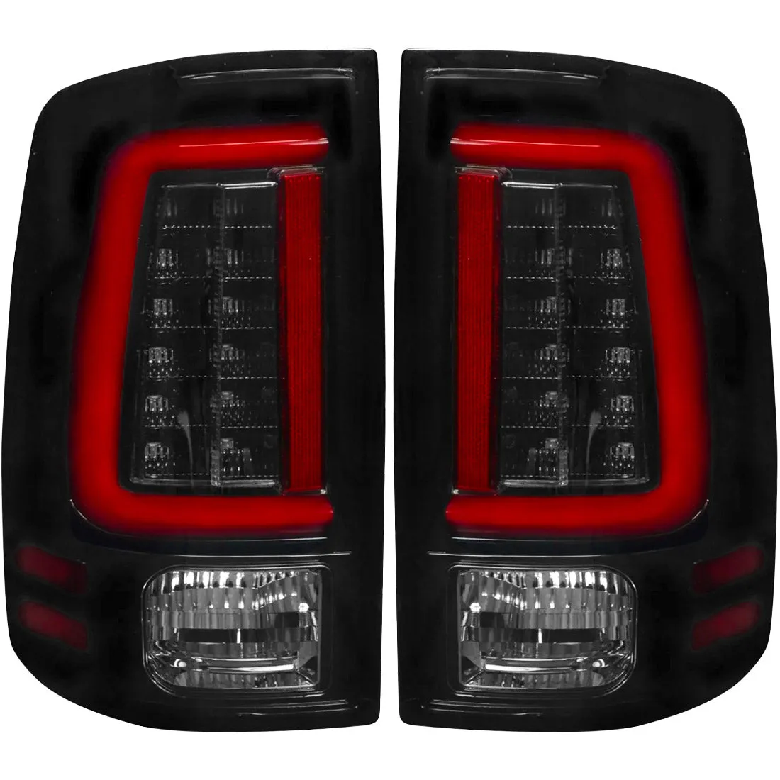 Dodge 09-18 RAM 1500 And 10-18 RAM 25003500 Oled Tail Lights Replaces Factory OEM Halogen Tail Lights - Smoked Lens product image