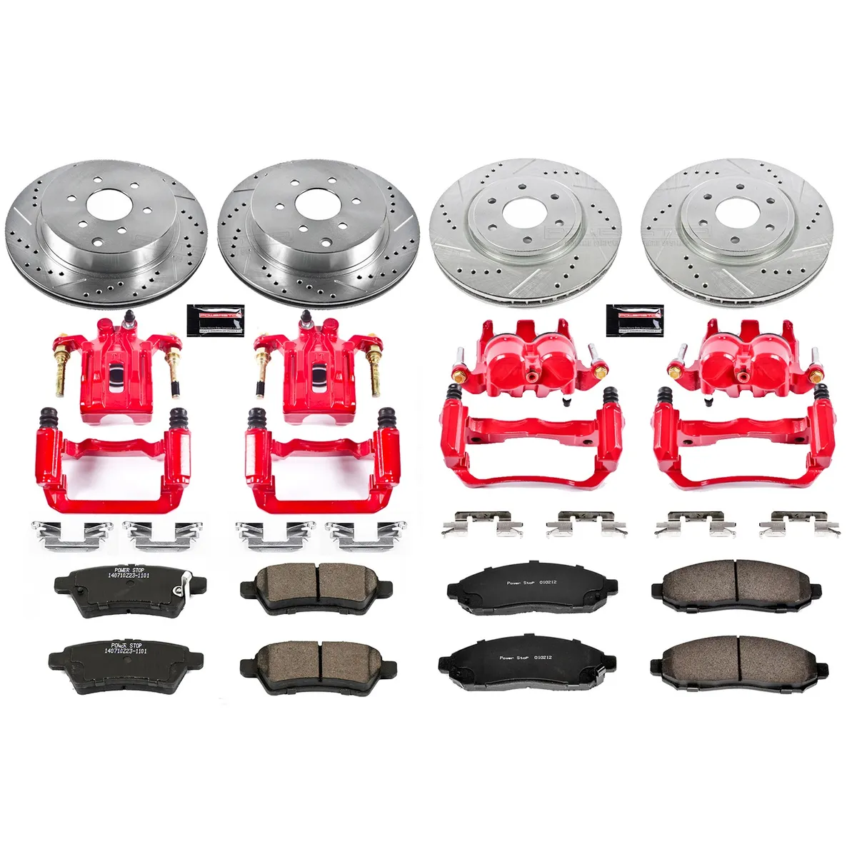 Z23 Evolution Sport Upgrade Kit: Drilled/Slotted Rotors; Carbon-Fiber Ceramic Pads; Powder Coated Calipers product image