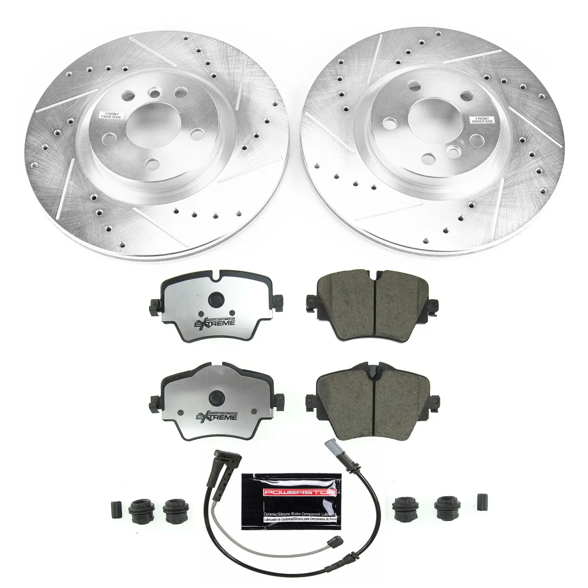 Z26 Street Warrior Upgrade Kit: Drilled/Slotted Rotors; Carbon-Fiber Ceramic Pads W/Hardware; Pad Sensors product image