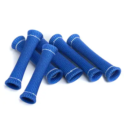 Thermo-Tec Products Plug Wire Sleeve Braided 6 x .375 Inch Up to 750 Degree F Blue 6 Pack Thermo Tec