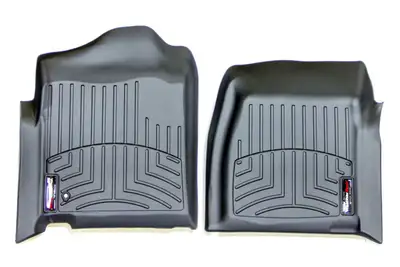 Weathertech 1999 - 2007 Classic Chevrolet Silverado Standard Cab Black Front FloorLiner No fit 4x4 manual Xfer case 2007 new body style / 1999 - 2007 Classic GMC Sierra Standard Cab Black Front FloorLiner No fit 2007 new body style