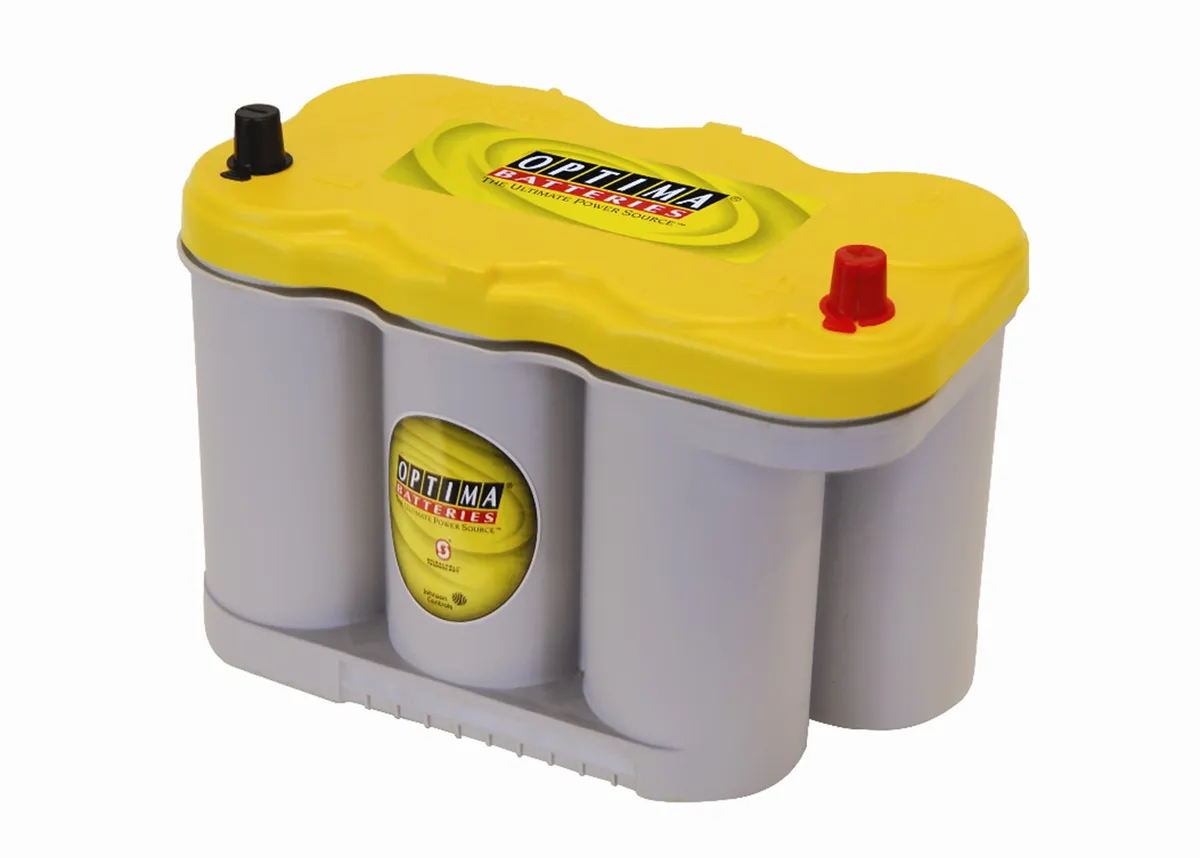 YellowTop® Deep Cycle Battery; UNBOXED; Group 27; Cold Crank Amp 830; Crank Amp 1025; Res. Capacity 66; Amp Hour 20; Top Terminal; L- 12 in.; W- 6.762 in.; H- 8.610 in.; product image