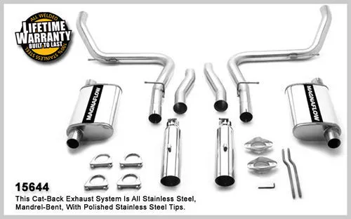 MagnaFlow 1999-2004 Ford Mustang SVT Cobra 4.6L Street Series Cat-Back Performance Exhaust System 15644 product image