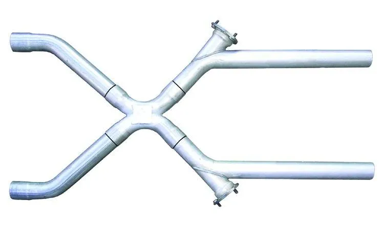 Exhaust X-Pipe Kit Intermediate Pipe 2.5 in Crossover 3 in Collector Flange At Each Of The Cutouts Hardware Incl Natural 409 Stainless Steel Pypes Exhaust product image