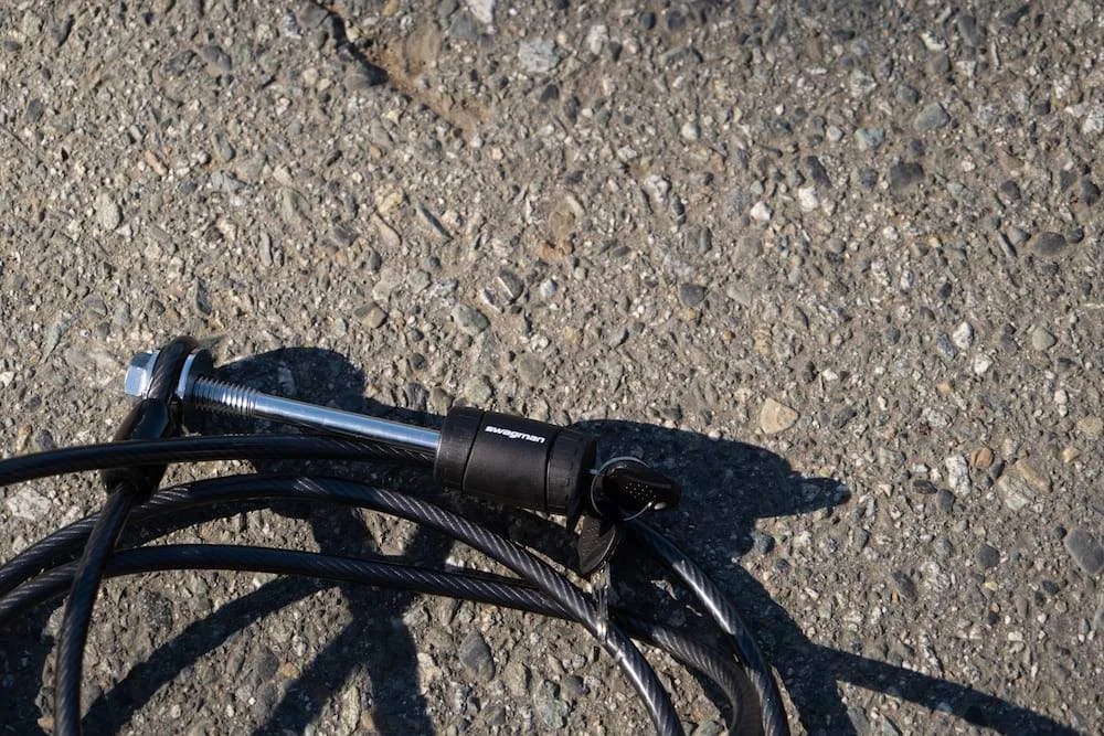 Bike Rack Accessory 1/2in Cable & Hitch Lock Kit For 2in Receivers product image