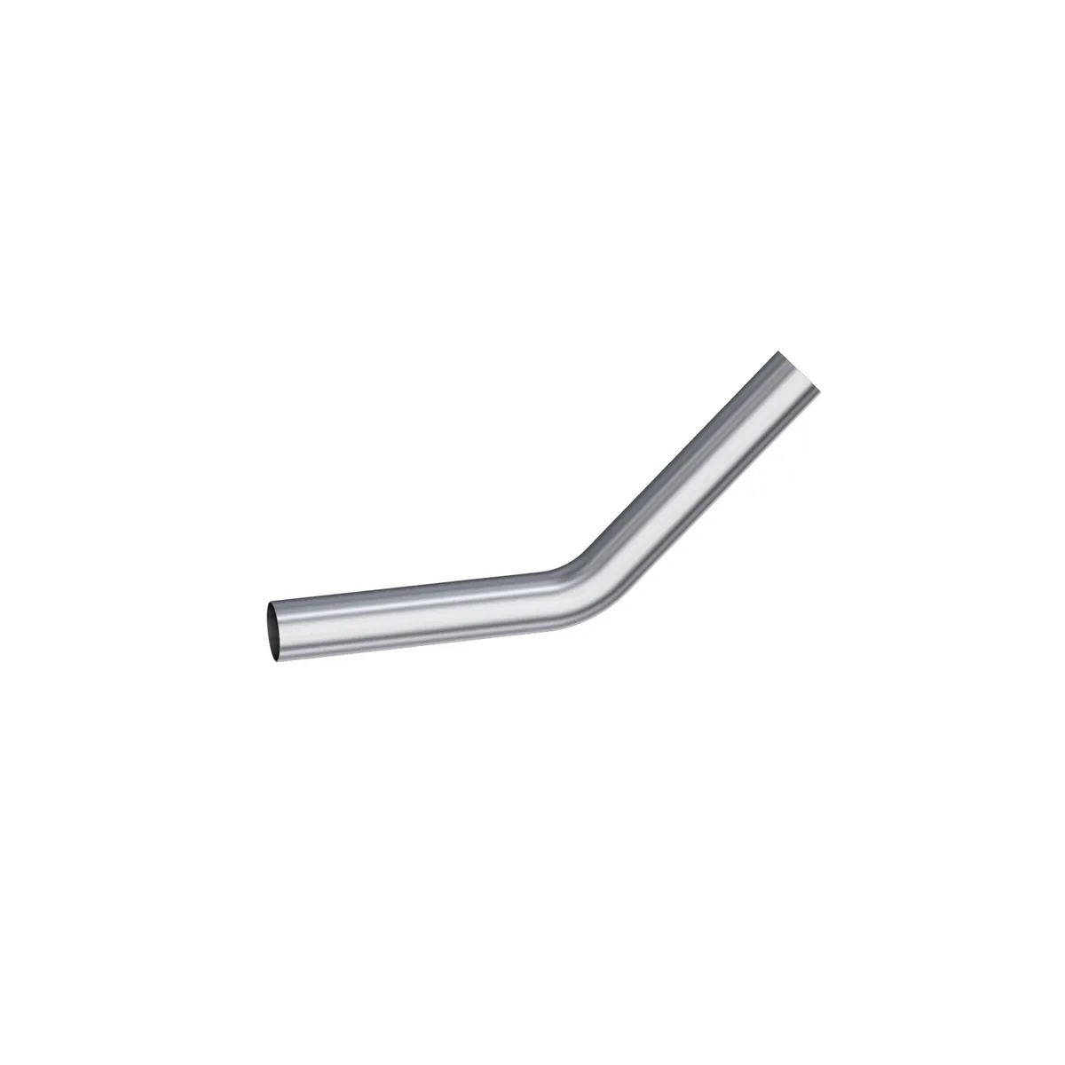Garage Parts Pro Series Smooth Mandrel Bend Pipe; 2.5 in. Diameter; 45 Degree Bend; 12 in. Legs; T304 Stainless Steel; product image