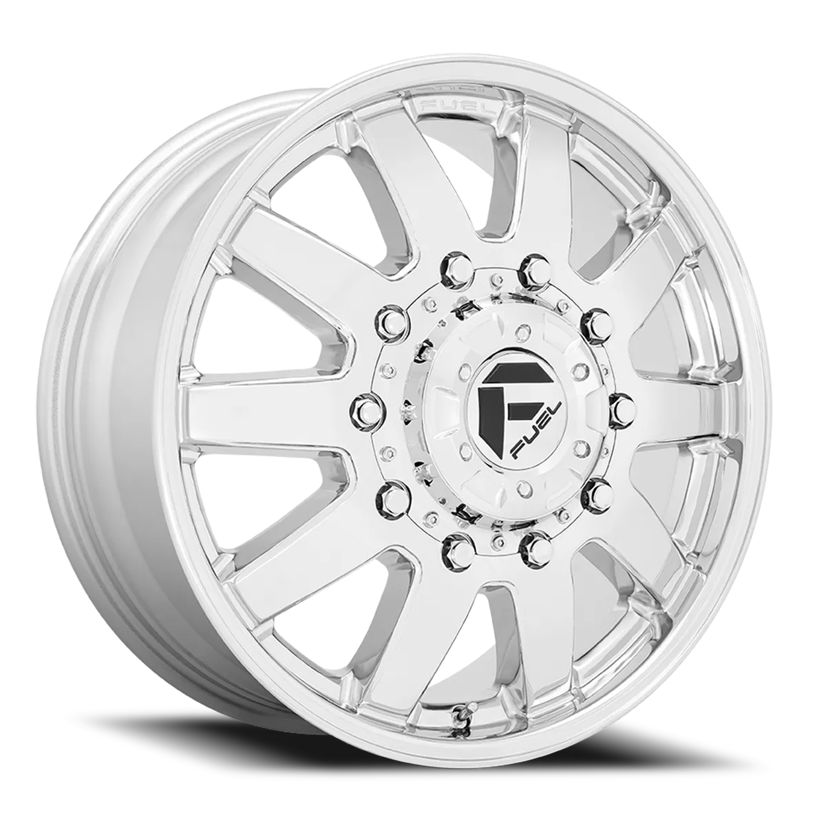 Dually Wheels 20X8.25 Maverick Dually D536 10 On 225 Chrome 170.1 Bore 105 Offset 7 Spoke Front Dually Fuel Off Road Wheels product image