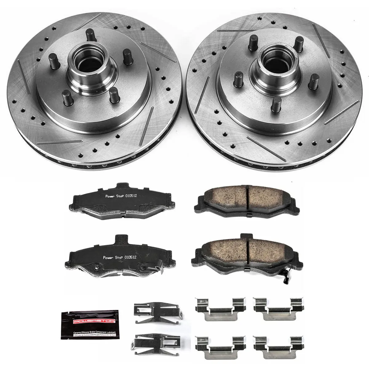 Z23 Evolution Sport Upgrade Kit: Drilled/Slotted Rotors; Carbon-Fiber Ceramic Pads W/Hardware product image