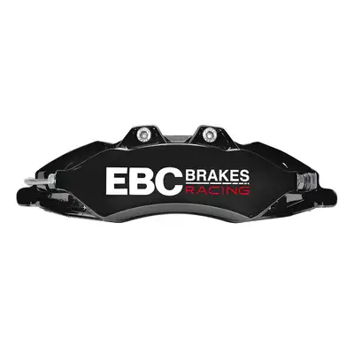 EBC Brakes Apollo-6 Brake Caliper; Black Caliper; Front Left Trailing Axle Position; 380/330mm Disc Dia.; 32mm Disc Thickness; Aluminum 2-Piece Bolted Body; DP006 EBC Pad Shape;