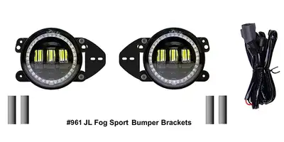 Quake LED Quake LED - Qte961 - Jeep Wrangler Jl/Gladiator 4 Inch Fog Lights w/ White DRL Halo/Amber Turn Signal For 2018-2020 Jeep Wrangler