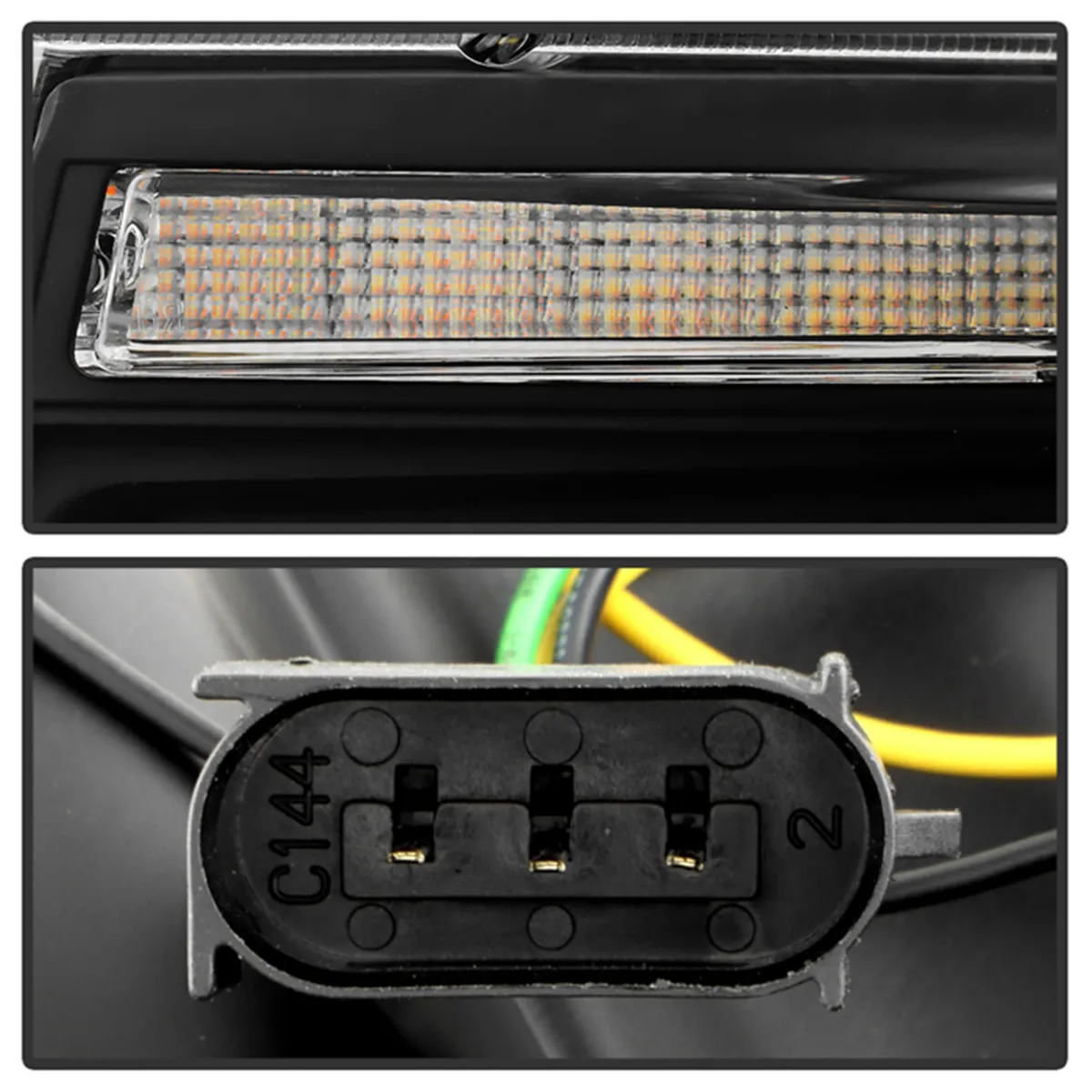 ( Spyder Signature ) Jeep Grand Cherokee 2014 - 2021 Halogen Model Only ( Not Compatible With Xenon/HID Model ) Projector Headlights - Switchback LED Turn Signal Lights - Black product image