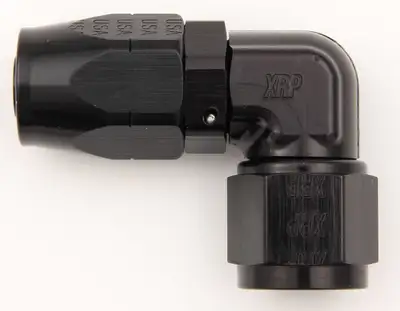 XRP #8 90 Deg Dbl Swivel Forged Hose End Black