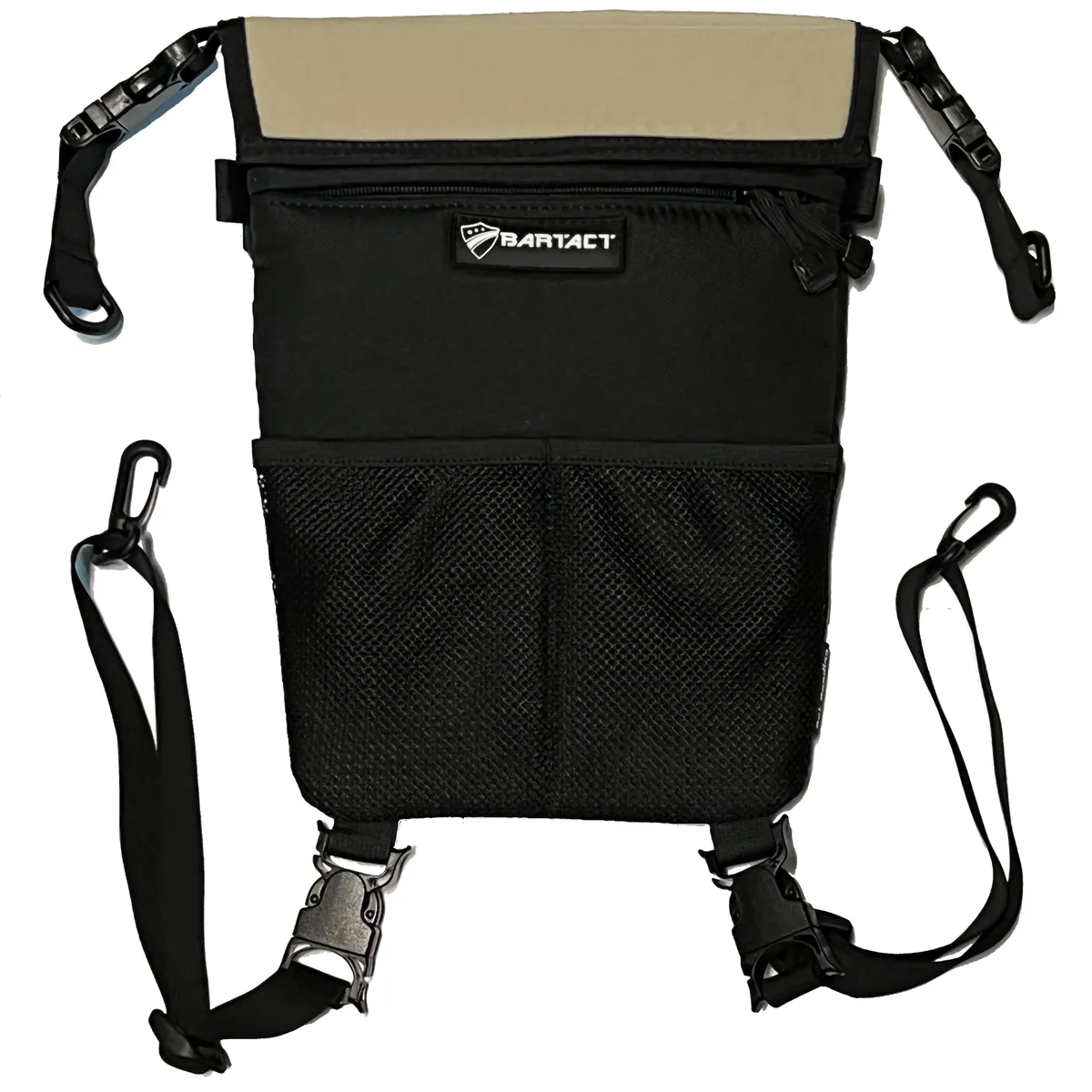 Between Front Seat Storage Bag / Backpack / Seat Back Organizer / Pet Barrier - FABRIC by Bartact - Universal - (Patent Pending) product image