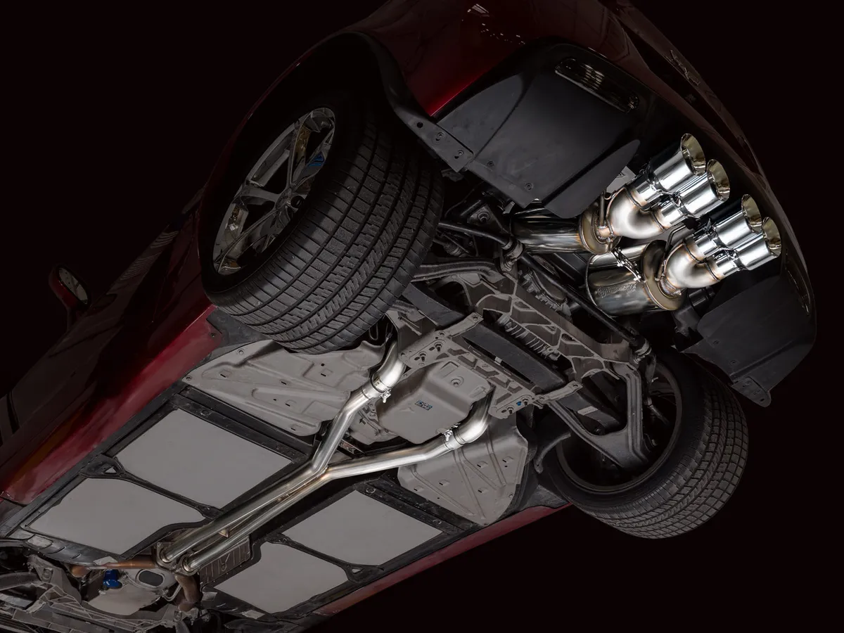 AWE Touring Edition Axleback Exhaust for C6 Chevrolet Corvette 6.2L (2009-2013) - Chrome Silver Tips 3015-42662 product image