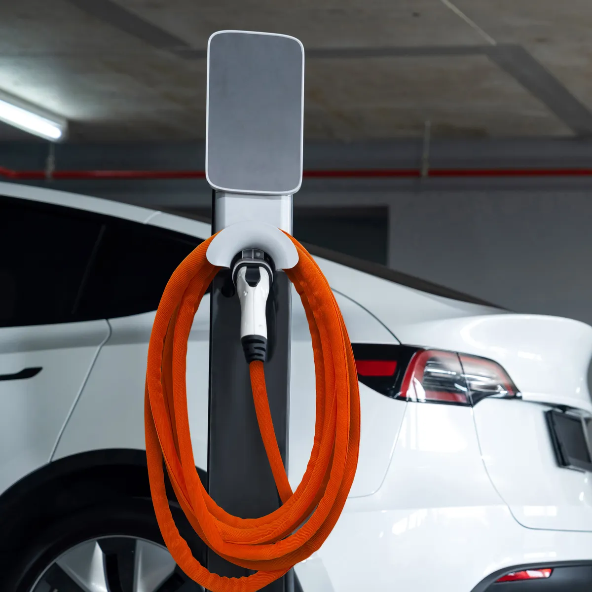 ev Charger Cord Cover Fits 3/4in1in Dia Cables 20ft Orange product image