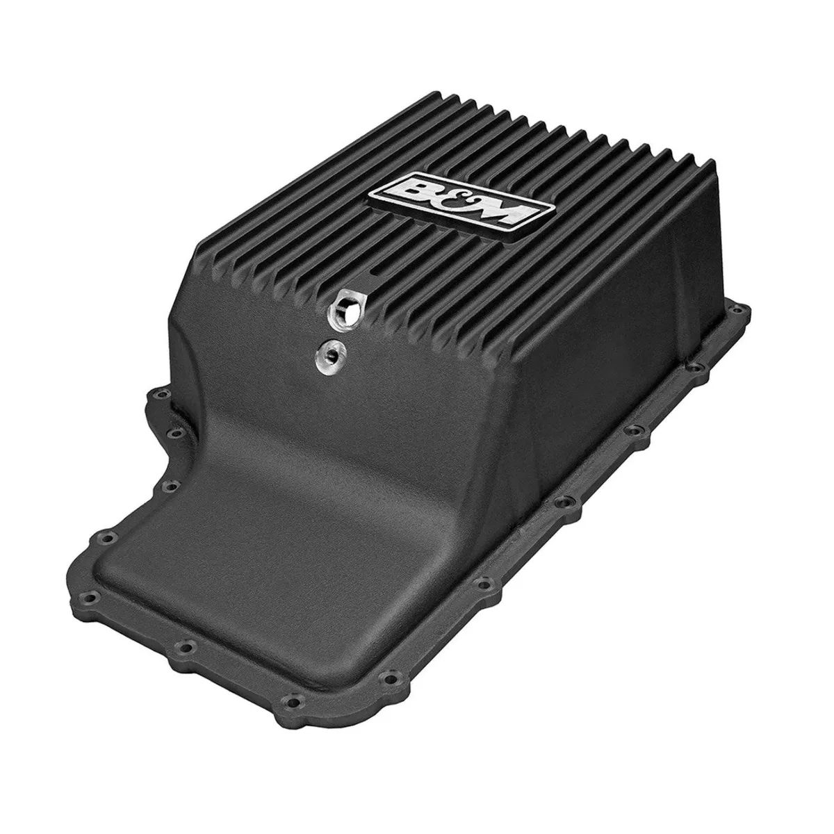 '11-22 Ford F250/F350 B&M HI-TEK Deep Transmission Pan - Black product image