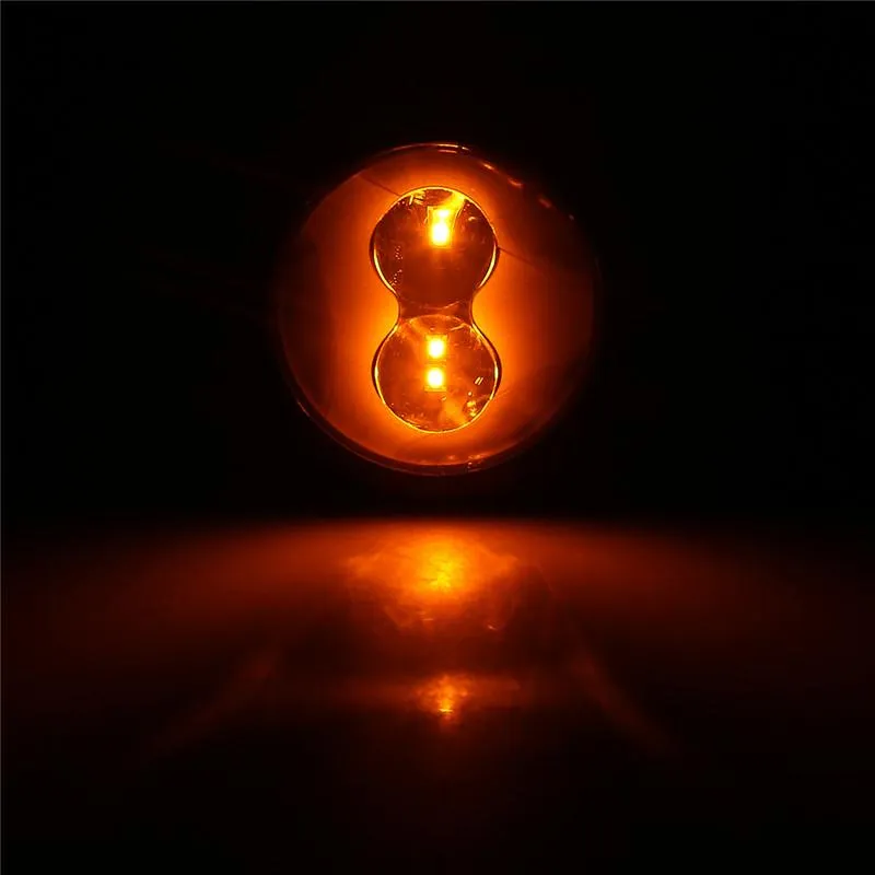 LED Round Turn Signals with Smoked Lens For Jeep Wrangler JK product image