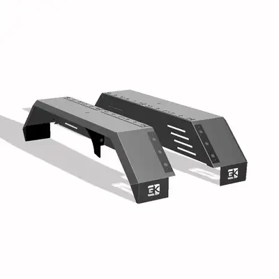 GateKeeper Off-Road Heavy Duty Weld on DIY Drive Over Trailer Fender Kit Bare Steel - Pair