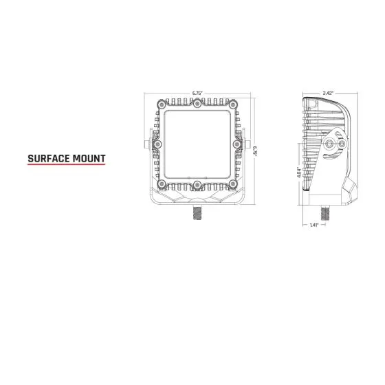 Rigid Industries Q-Series Spot LED Light w/ Amber PRO Lens product image