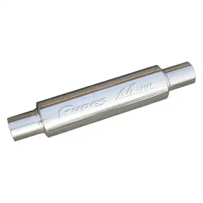 Pypes Performance exhaust M-80 Series Muffler 3 in Round 14 in L Hardware Not Incl Polished 304 Stainless Steel Pypes Exhaust